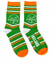 Sock Nation Ireland Socks Green White Gold Size 6 to 12Uk